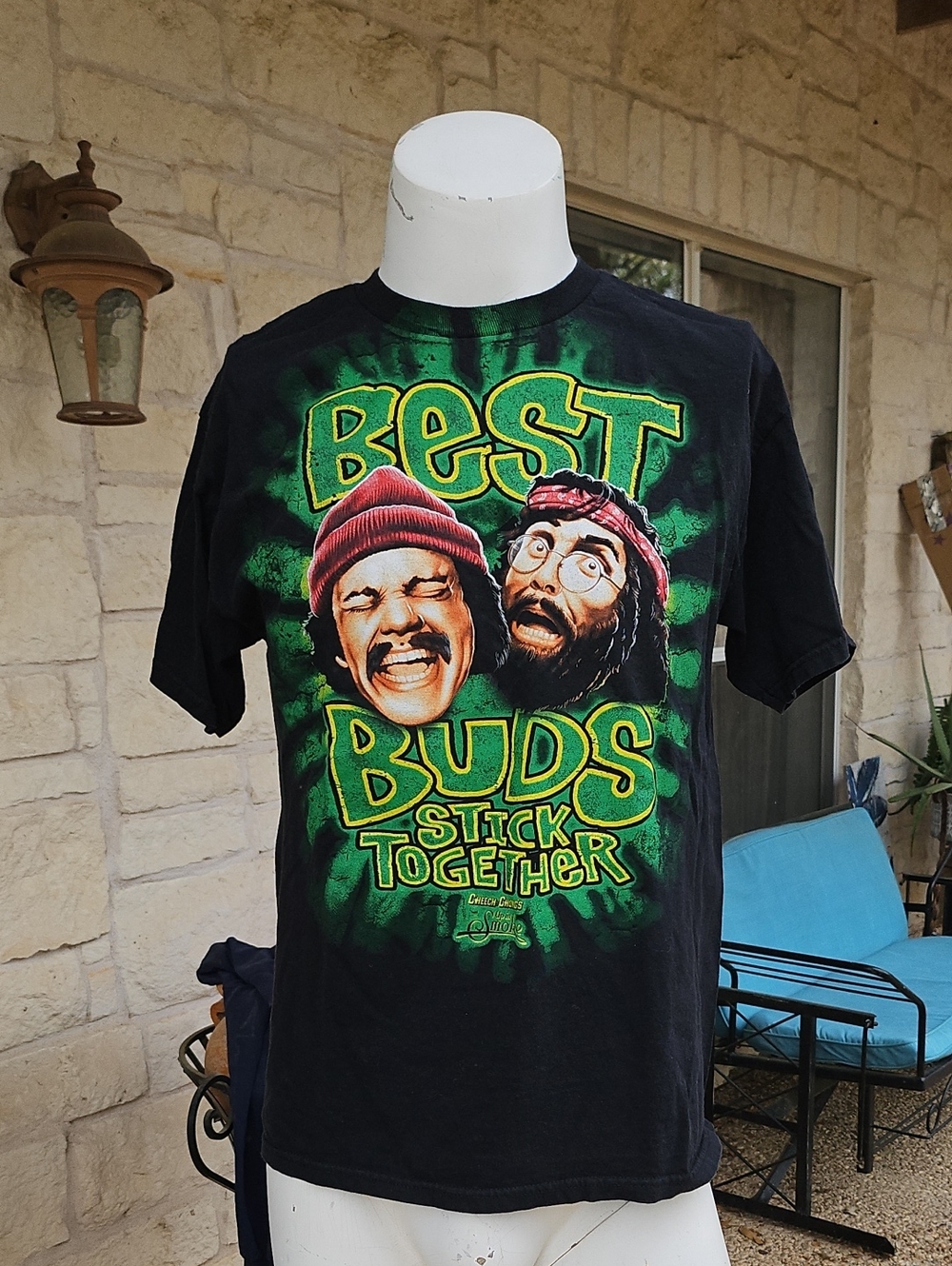 Cheech & Chong - “Up In Smoke” -100% Cotton  Black T Shirt - L